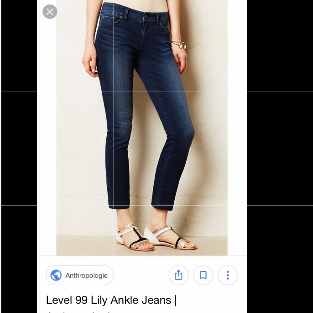 Anthropology Level 99 lily crop jeans